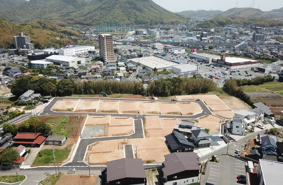 分譲地の航空写真